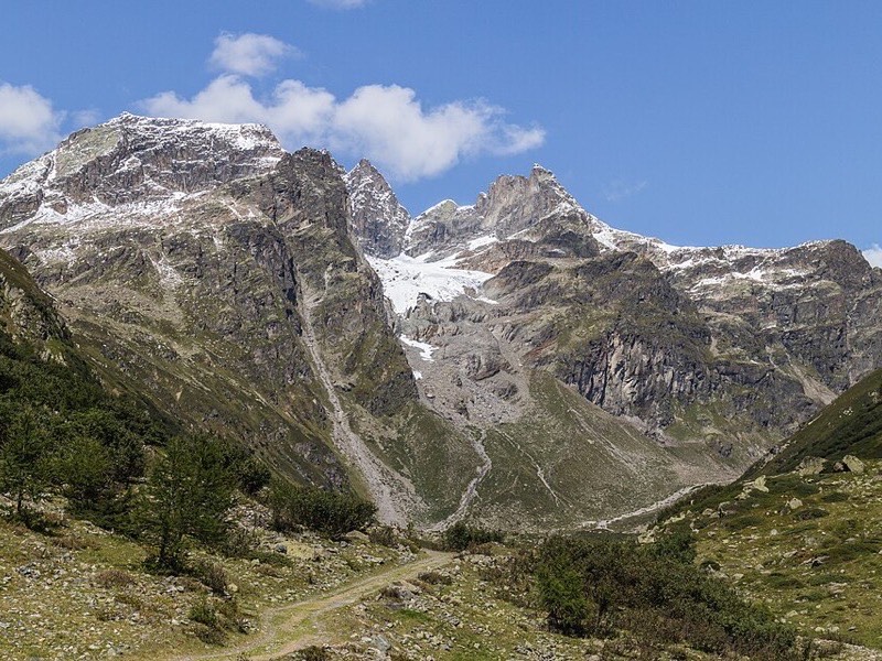 Forested valley inside a Swiss national park